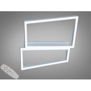 Стельова LED люстра 3 кільця 60Вт матовий хром Diasha 2552WHdimmer