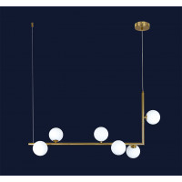 Люстра с шарами молекула Levistella 761V1026-6 BRZ+WH