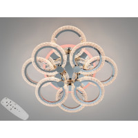 Люстра стельова LED Diasha хром 8 кілець 92Вт Diasha A8180/4+4HRLED3colordimmer Люстра стельова LED Diasha хром 8 кілець 92Вт Diasha A8180/4+4HRLED3colordimmer