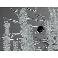 Чарівна підвісна кришталева люстра "Гліцинія", 6 ламп, хром Diasha 609-460CH