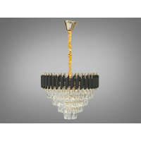 Современная хрустальная люстра для зала спальни гостиной Diasha 201202/500BK+S-gold