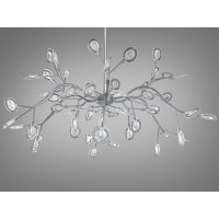 Люстра в зал 54 лампочкии, хром сатин Diasha 886-54CSL