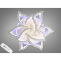 Світлодіодна люстра під стелю з пультом, 115W, біла Diasha 8146/6+3WHLED3colordimmer