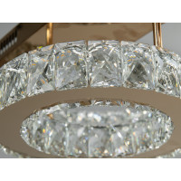 Гармонійна стельова кришталева світлодіодна люстра, 40Вт, золото Diasha 7708-2D/G