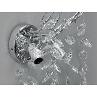 Настінний кришталевий світильник сателіт на 2 лампи, хром Diasha 608-BCH