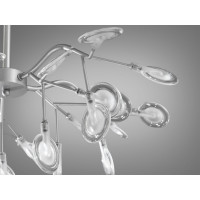 Люстра декоративная  30 лампочки, хром сатин Diasha 886-30CSL