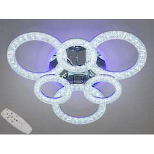 Світлодіодна стельова люстра Diasha 2203 хром LED з пультом Diasha 2203/3+3HRLED3colordimmer