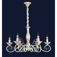 Классическая люстра с фарфоровыми блюдцами Levistella 755MK30013-6 WT+FGD Классическая люстра с фарфоровыми блюдцами Levistella 755MK30013-6 WT+FGD