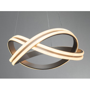 Підвісна LED люстра завитки 125 Вт коричнева Diasha MX78092/1CF