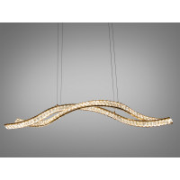 LED підвісна люстра 100Вт золото з пультом Diasha D8947/1200-2FGD