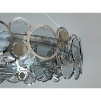 Стильна підвісна люстра з круглими скляними елементами, 6 ламп, хром Diasha 6190-HR-S-GY