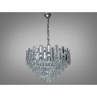 Хрустальная люстра в зал, 11 ламп, хром Diasha 2018/600CH