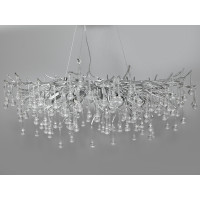 Шикарна кришталева люстра з алюмінієвими елементами, 10 ламп, хром Diasha 607-800CH