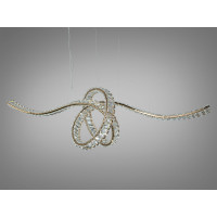 Підвісна люстра LED Diasha золото 85Вт пульт 15м² Diasha D8821/1100x300G