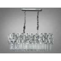Приваблива підвісна кришталева люстра овальної форми, 12 ламп, хром Diasha 830/800x350CH Приваблива підвісна кришталева люстра овальної форми, 12 ламп, хром Diasha 830/800x350CH