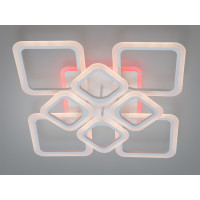 Світлодіодна люстра смарт світильник з пультом, диммером, 145W, біла Diasha HA8060/4+4WHLED3colordimmer