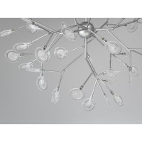 Люстра в зал 45 лампочки хром сатин Diasha 887-45CSL