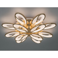 Люстра в зал с пультом 190Вт, золото Diasha 8090/8+4GLED3colordimmer