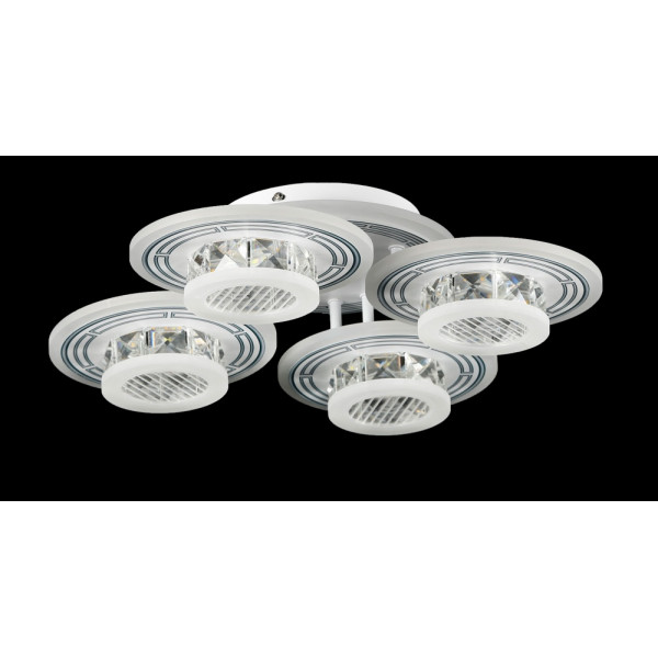 Люстра в зал или спальню светодиодная современная Splendid-Ray 286214/4+1 LED (WT)