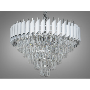 Люстра підвісна Diasha білий хром 8xE14 кришталь Diasha N9001-600WH+CH