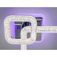 Стельова світлодіодна люстра з пультом, підсвіткою, 40W, золото Diasha 2205/2HRLED3colordimmer