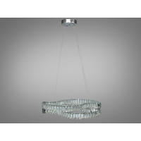 Світлодіодна підвісна люстра хром 86 Вт пульт Diasha D8920/600x400CH