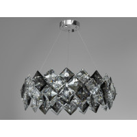 Шикарна підвісна кришталева люстра в вітальню, 8 ламп, срібна Diasha 21001/550CH