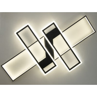 Сучасна чорна стельова LED люстра з пультом, 140 Вт Diasha 5601/BBK