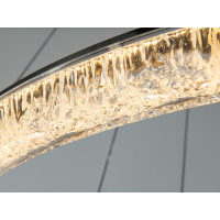 Підвісна LED люстра 3 кільця 125W чорна Diasha 1712/800+600+400BK