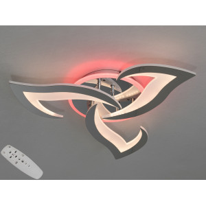 Стельова світлодіодна люстра з пультом, димером, 45W, хром Diasha 8146/3HRLED3colordimmer