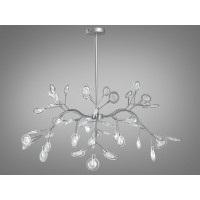 Люстра в зал 54 лампочкии, хром сатин Diasha 886-54CSL