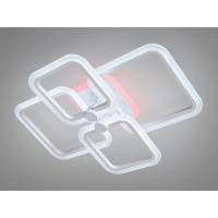 Плоска світлодіодна люстра з пультом, диммером, підсвіткою, 70W Diasha A8208/4WHLED3colordimmer