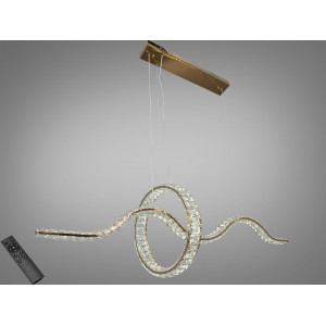 Світлодіодна люстра підвіс золото 55Вт з пультом Diasha D8921/1200G