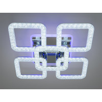 Стельова світлодіодна люстра з пультом, підсвіткою, димером, 80W, хром Diasha 2205/4+1HRLED3colordimmer