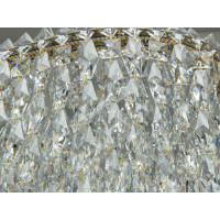 Кришталева світлодіодна люстра овал 97 Вт золото Diasha 582/1000x350G