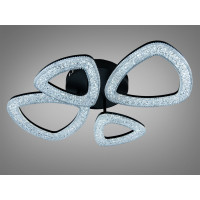 Стельова LED люстра Diasha чорна 53W пульт Diasha 6633/2+2BK