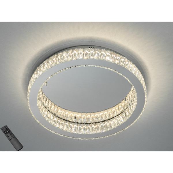 Стельова кришталева LED люстра Diasha 70Вт хром Diasha 587/600CH