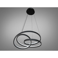 Інноваційна підвісна світлодіодна люстра в зал, 90W, біла Diasha 7517/530BK