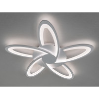 Сучасна пристельова світлодіодна люстра з пультом, 72Вт, біла Diasha 2445/5WHdimmer