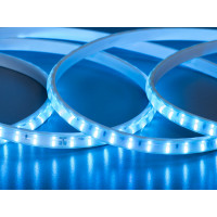 LED стрічка 220в, 120 шт/м, герметична, 10мм, блакитний Diasha P220-2835-120-BLUE-65-12