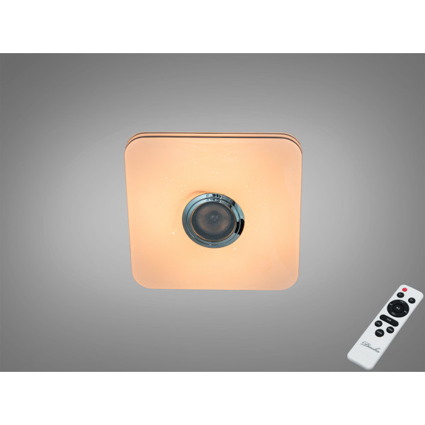 Стельова люстра біла 45 Вт з Bluetooth колонкою та підключенням до розумного будинку Diasha DB-8501A/280x280RGB+MP3+TUYA