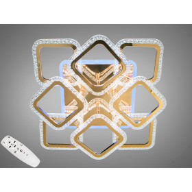 Стельова LED люстра з диммером та підсвічуванням 90W Diasha AS8170/4+4GLED3colordimmer