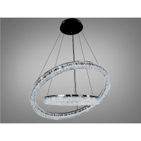 Підвісна люстра LED Diasha чорна 66W 2 кільця Diasha 1712/600+400BK