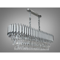 Современная хрустальная люстра 10 ламп Diasha 9001-1000x300SL+CH