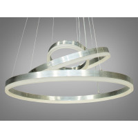 Підвісна світлодіодна люстра з пультом, диммером, 90 Вт, хром Diasha D8174-600+400+200HRdimmer