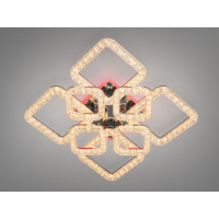Світлодіодна люстра Серія Квадрати хром 130W з пультом Diasha 2205/4+4HRLED3colordimmer