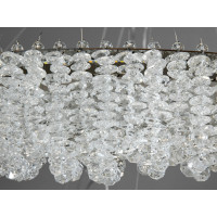 Підвісна люстра 505-600+400CH хром кришталева світлодіодна 60Вт Diasha 505-500CH