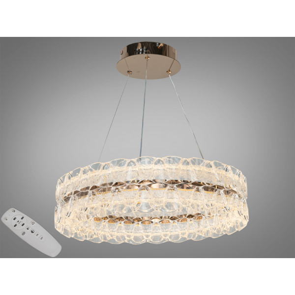Підвісна люстра Diasha LED золото пульт 78Вт Diasha 9889/500G