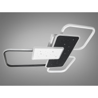 Стельова LED люстра з ефектом зоряного неба, 105Вт, білий+чорний Diasha 2449WH+BKdimmer