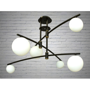 Делікатна підвісна люстра Loft в кабінет, 6 ламп, чорний Diasha 8127-MBK